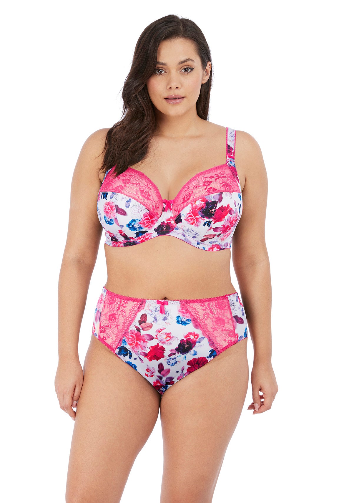 Morgan Stretch Side Support Banded Bra EL4110 - Pink Floral
