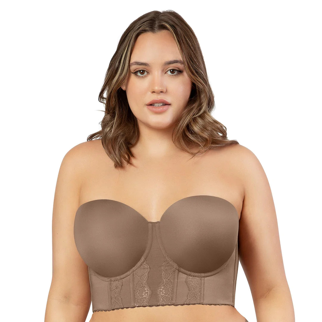 Elomi Smoothing Underwire Foam Molded Strapless Bra, Nude, 40DD