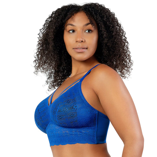 Mia Lace (SC) Longline Bralette 5951 - Sapphire