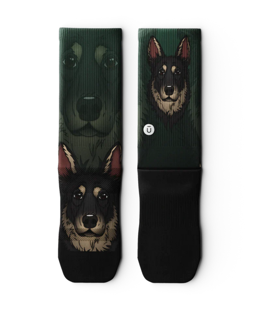 Unisex Performance Crew Socks - Puppy Eyes