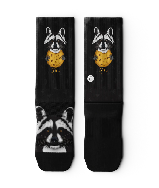Unisex Performance Crew Socks - Rad Raccoon
