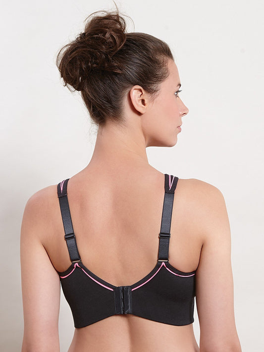 Impact Free 100% Cotton Wireless Sport Bra 1149 - Black