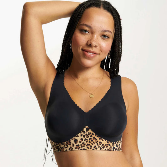 Evelyn (SC) Wireless T-shirt Bra - Leopard