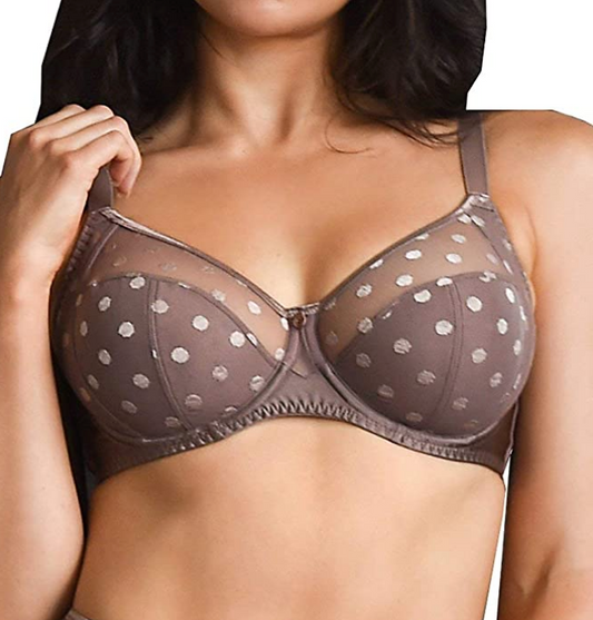 Carmen Polka Dot Underwire Bra B2498 - Taupe