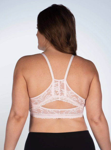 5071 Nola - Lace Wireless Front Close Bralette - Pearl Pink