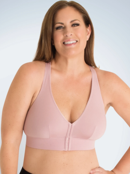 5170 Greta - Front Close Crossback Wireless Bralette - Pale Violet