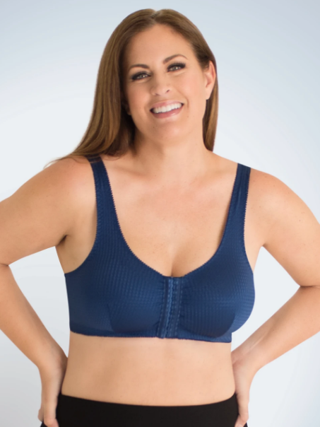 Marlene (SC) - Zig-Zag Weave Front Close Leisure Bra 151 - Sapphire