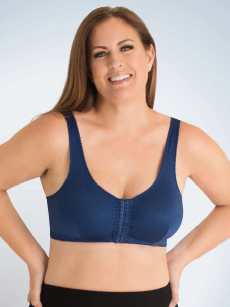 Marlene - Zig-Zag Weave Front Close Leisure Bra 151 - Sapphire