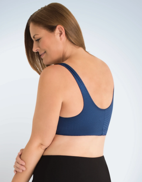 Marlene - Zig-Zag Weave Front Close Leisure Bra 151 - Sapphire