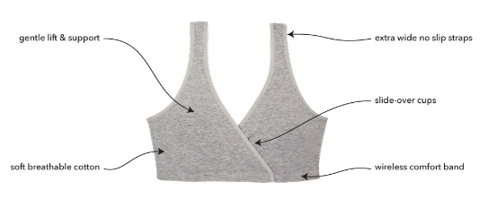 Felicity - Cotton Sleep, Leisure or Nursing Bralette 4024 - Grey