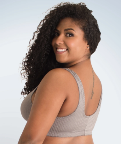 Marlene - Zig-Zag Weave Front Close Leisure Bra 151 - Grey
