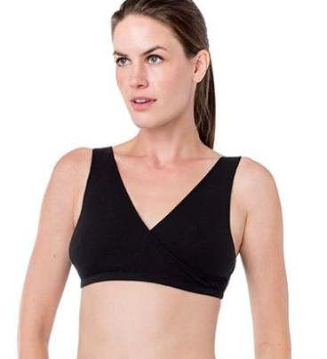 Crossover Sleep, Leisure or Nursing Bralette 6100 - Black