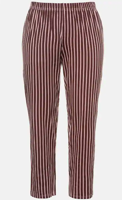 Regency Stripe Stretch Knit Button Pajamas 74922654 - Bordeaux Red