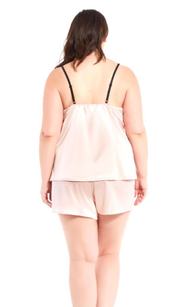 Eyelash Lace Cami Pyjama Set 7914 - Blush