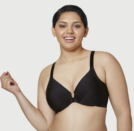 1247 Front Close Smoothing Underwire Bra - Black
