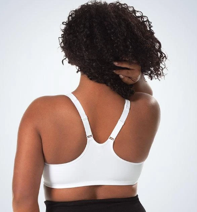 5415 Brigitte Racerback T-shirt Front Close Underwire Bra - White