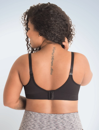 4077 Alyssa (X) Seamless Wireless Nursing Bra - Black