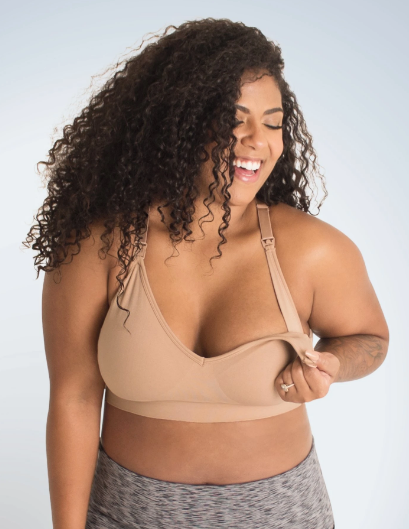 4077 Alyssa (X) Seamless Wireless Nursing Bra - Beige