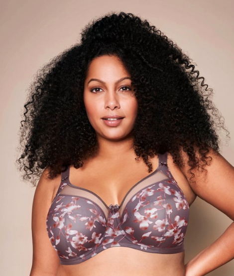 Kayla Side Support Bra GD6162 Grey Blossom Purple Cactus Lingerie