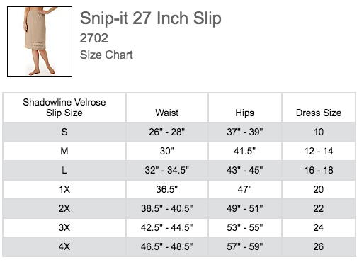 Adjustable Length Half Slip 2702 - Beige