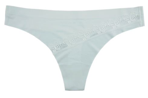 Laser Cut Thong 528 White Purple Cactus Lingerie