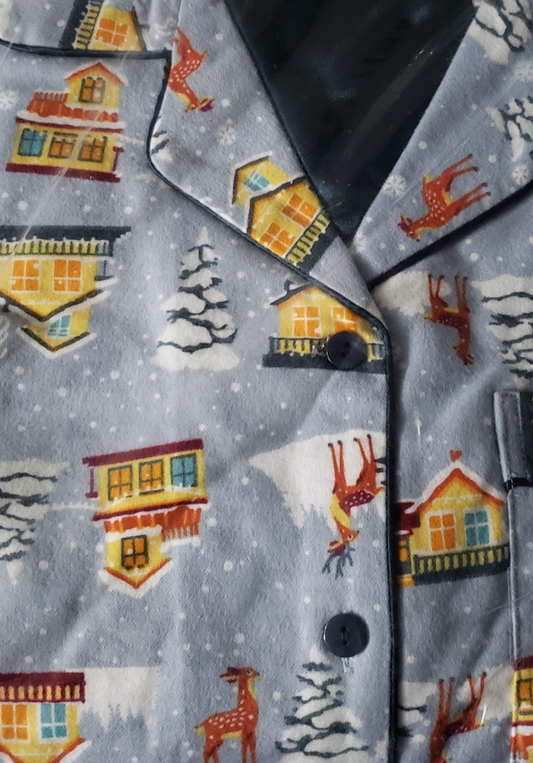100% Cotton Flannel Pyjamas 15175 - Snow