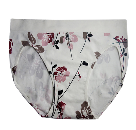 Seamless High Cut Brief 356 - Ivory Floral