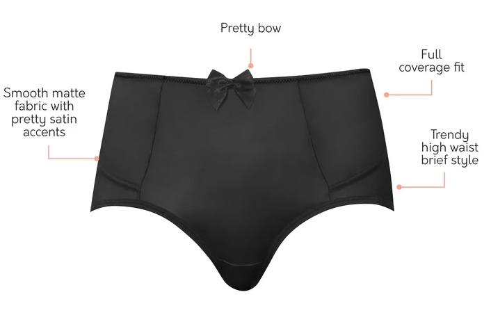 Charlotte High Waist Brief 6917 - Black