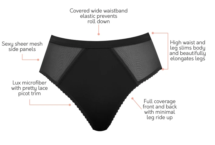 Micro Dressy French Cut Panty 306 - Black