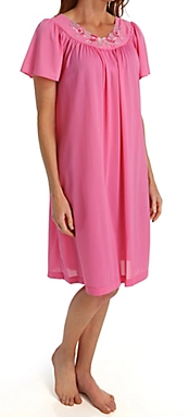 40" Flutter Sleeve Nightgown 36280 - Rosey Pink