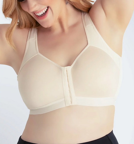 Lillian Front Close Posture Back Wireless T-shirt Bra 5503 - Whisper Nude