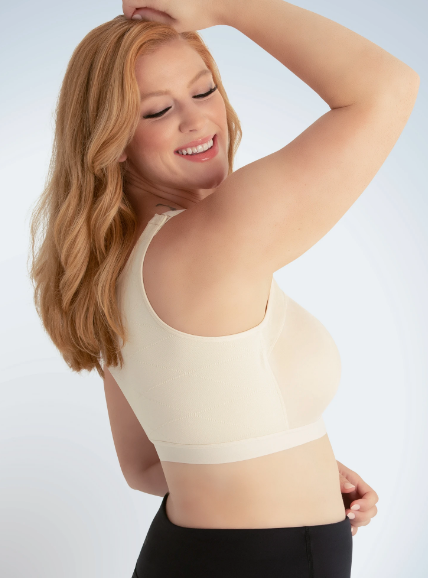 Lillian Front Close Posture Back Wireless T-shirt Bra 5503 - Whisper Nude
