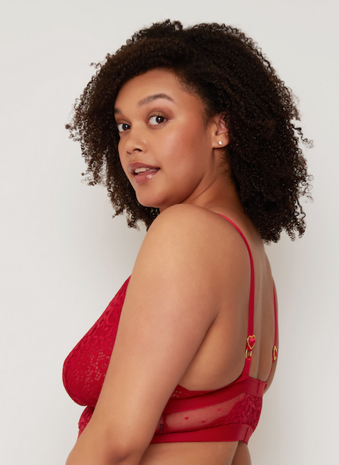 Brooke Caged Bralette - Haute Red