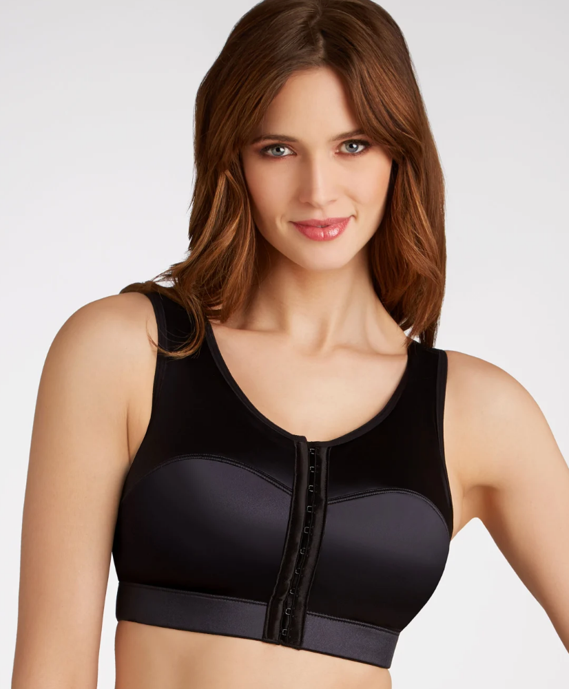 High Impact Wireless Front Closing Sport Bra NL100 - Black