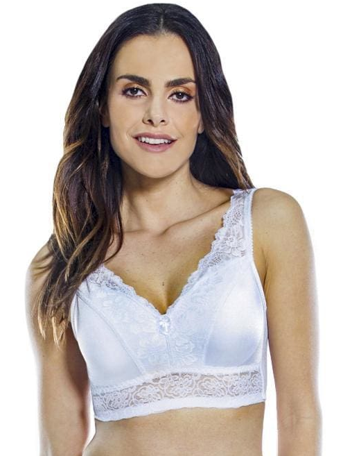 Rhonda Shear Women's Lace Back Pin Up Bra with Adjustable Straps