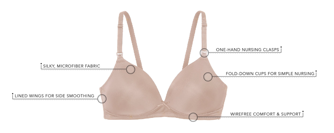 Dorothy Wireless T-shirt Nursing Bra 4028 - Warm Taupe