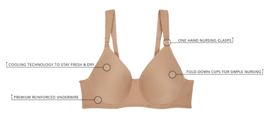 Carole Cool Fit Underwire Nursing Bra 4056 - Warm Taupe