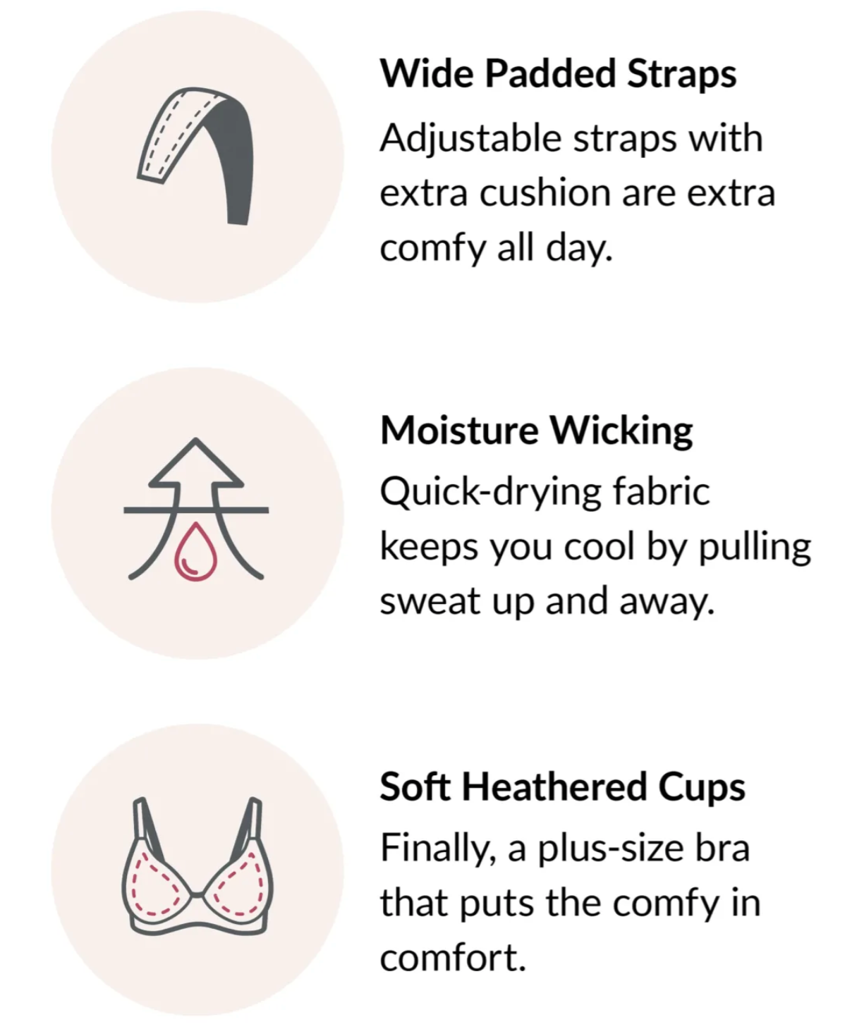 1064 MagicLift Moisture Control Wireless Bra PHE - Pink Heather
