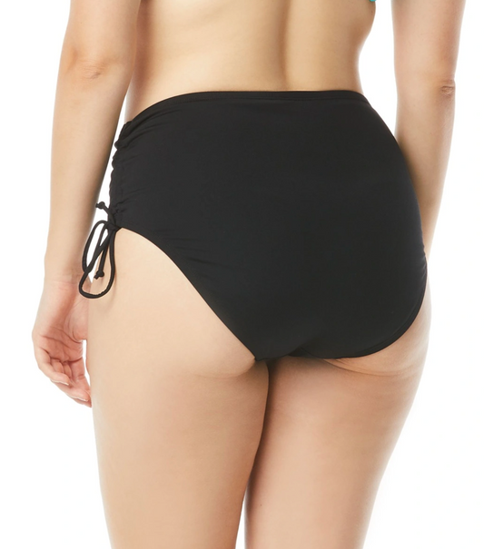 Plus Size Hayden Adjustable Side Tie Bikini Bottom HW58013 - Black