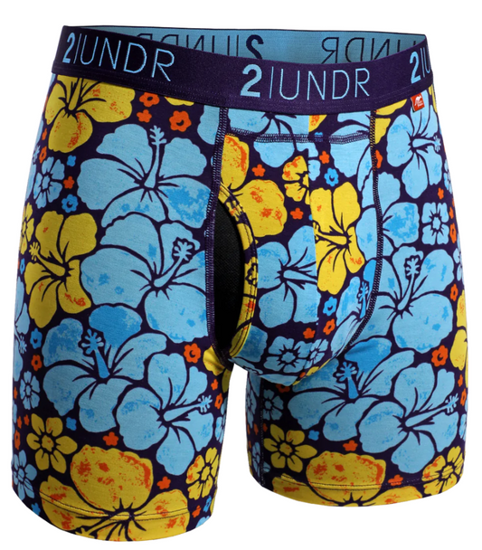 2UNDR 6" Swing Shift Boxer Brief - Flower Power