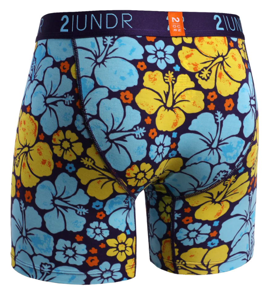 2UNDR 6" Swing Shift Boxer Brief - Flower Power