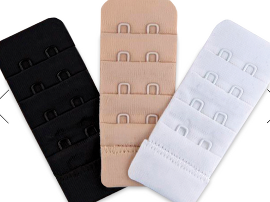 Soft Back Bra Extenders (3 pack) BC30025 - Beige/Black/White