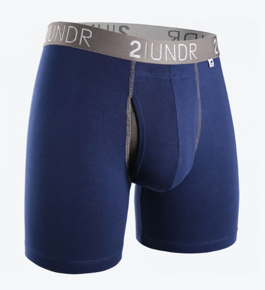 2UNDR 6" Swing Shift Boxer Brief 023 - Navy/Grey