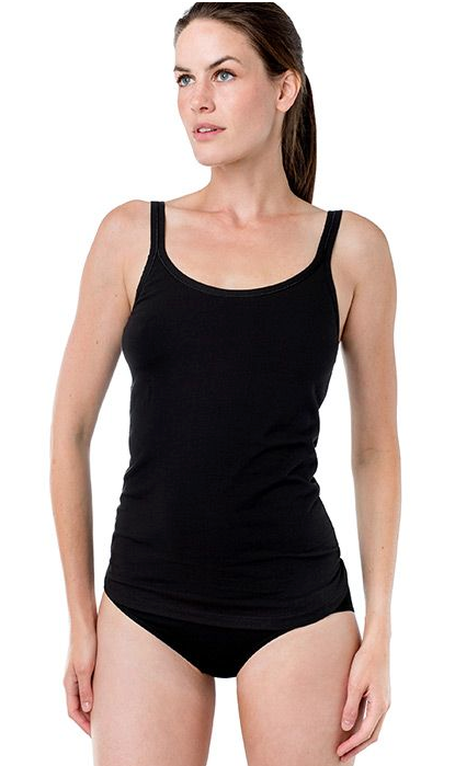 4553 Stretch Cotton Shelf Bra Camisole 4553 552 - Black