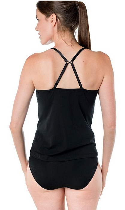 Stretch Cotton Sporty Adjustable Camisole 7044 - Black