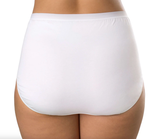 6044 Plus Cotton Full Brief EL6044 010 - White