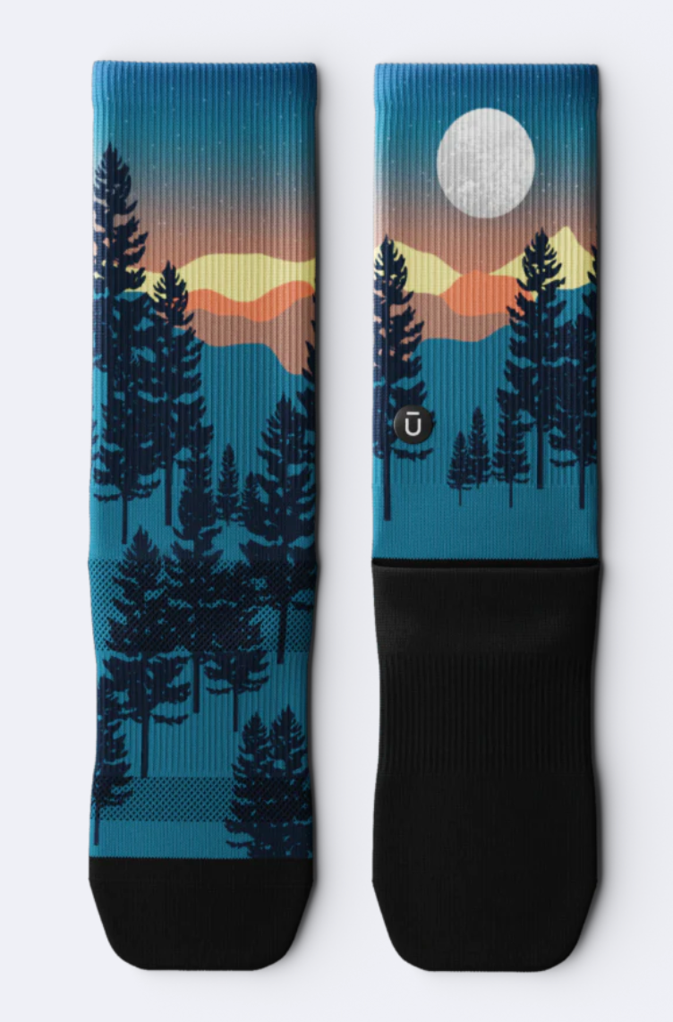 Unisex Performance Crew Socks - Bright Night