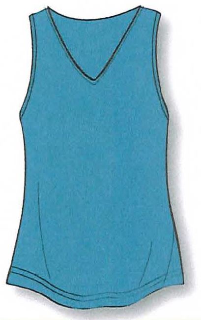 Sydney V-neck Tank L4001-44 - Turquoise