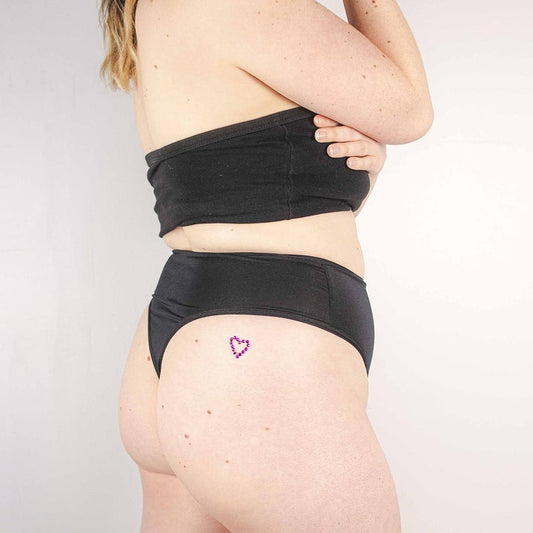 The Toni (D+) - Light Flow (15ml)- Leakproof Period Thong - Black