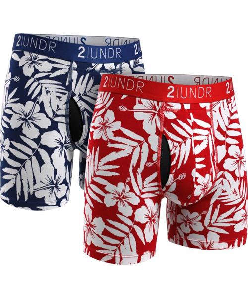 2UNDR 2PACK 6" Swing Shift Boxer Brief - Aloha/Mahalo